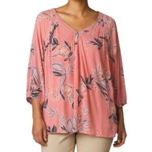 St. John's Bay Pink Floral Blouse